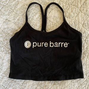 Black Beyond Yoga x Pure Barre Crop Top